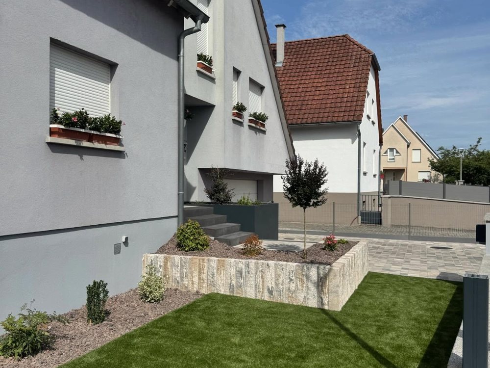 Muret pierre & terrasse